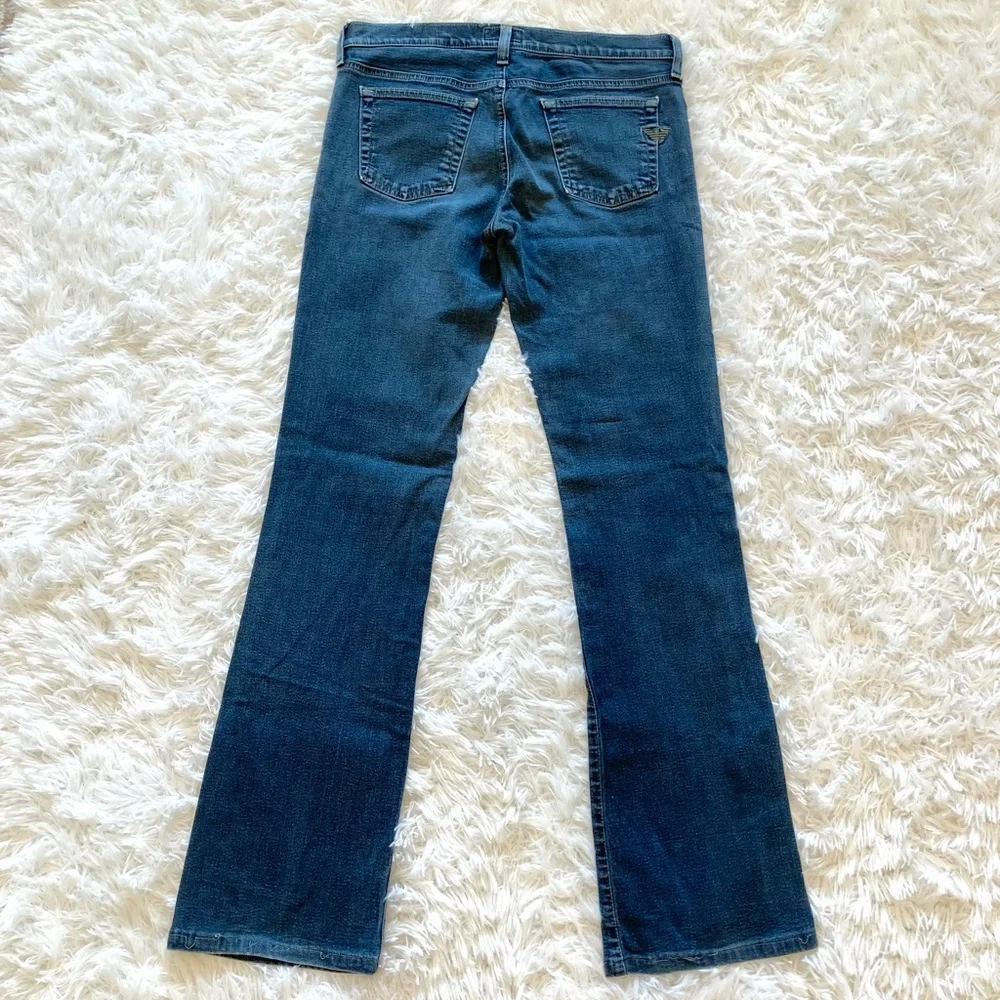 AJ Armani Confort Fit Indigo 005 Series Bootcut Jeans - Picture 6 of 9